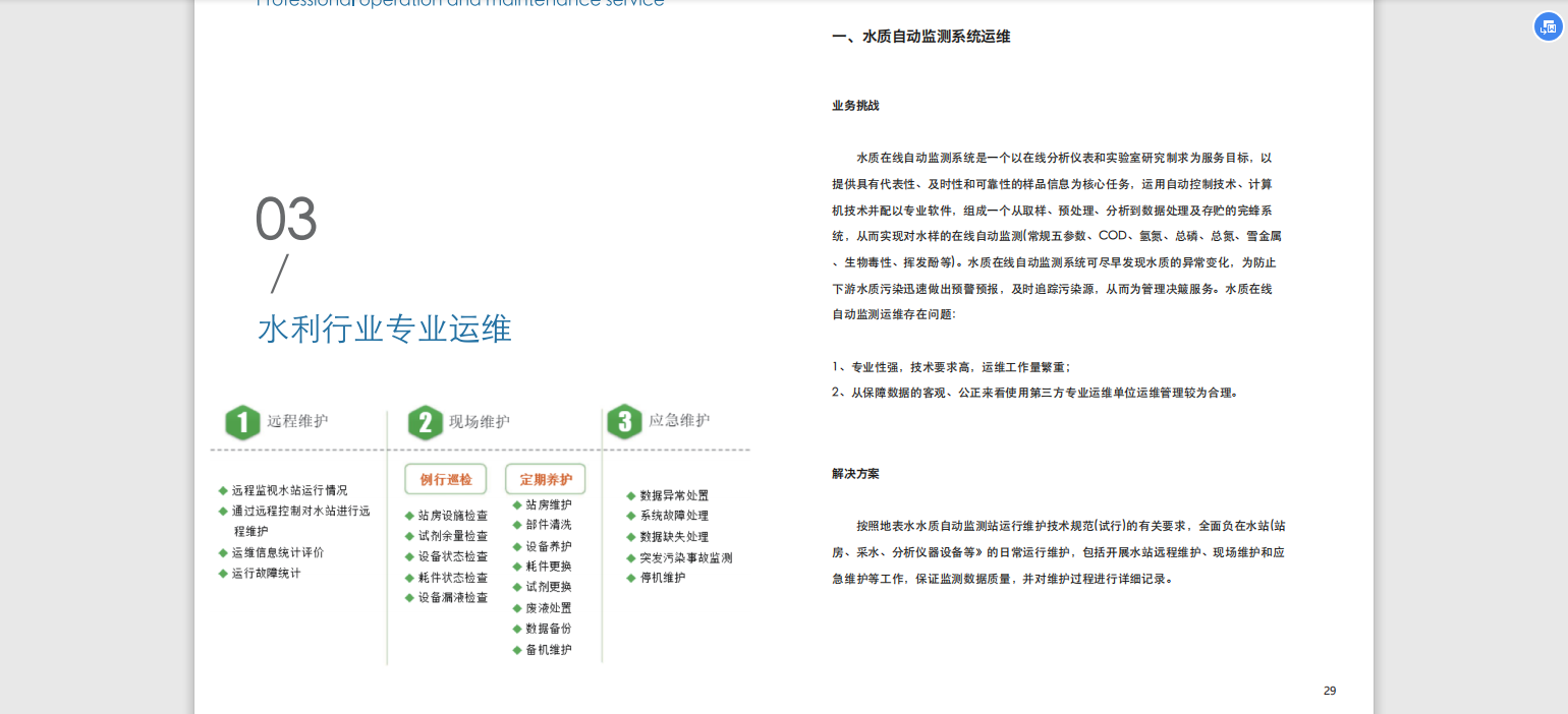 水利行业专业运维